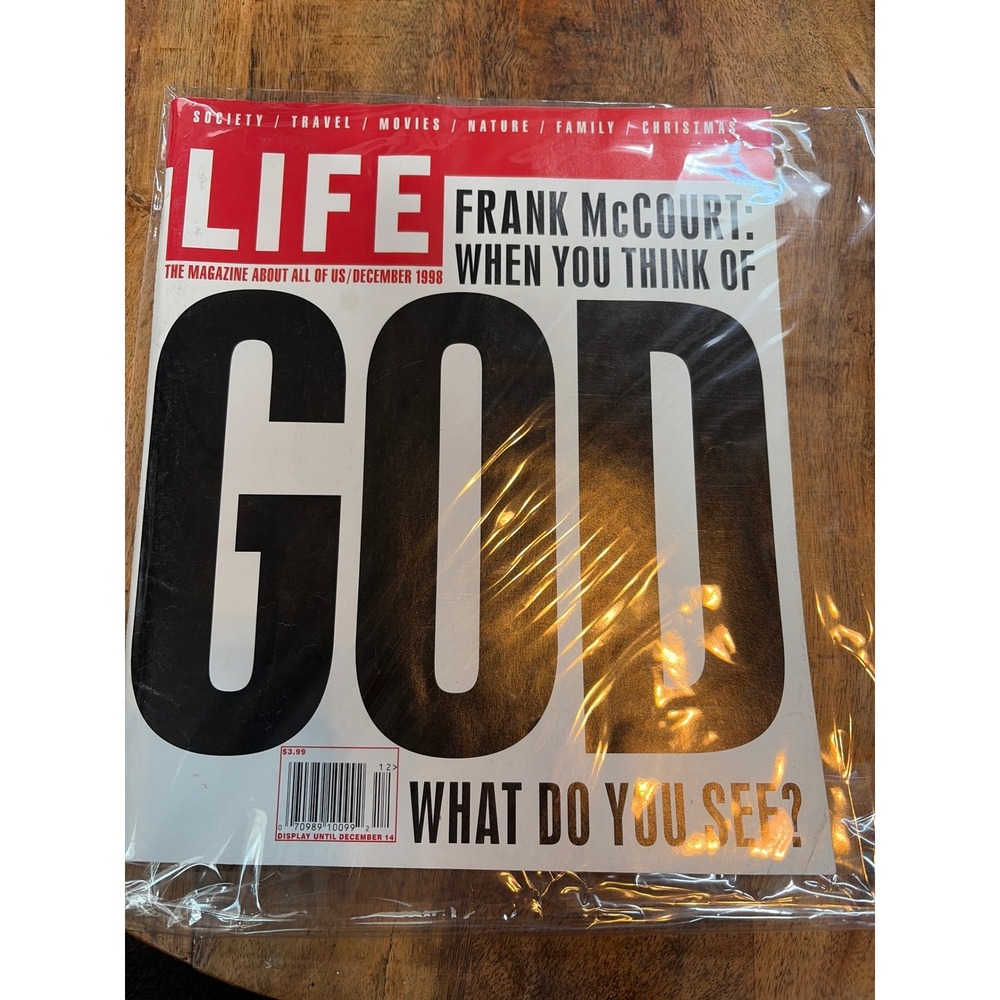 LIFE Magazine December 1998 Frank McCourt When You Think of God What Do You See